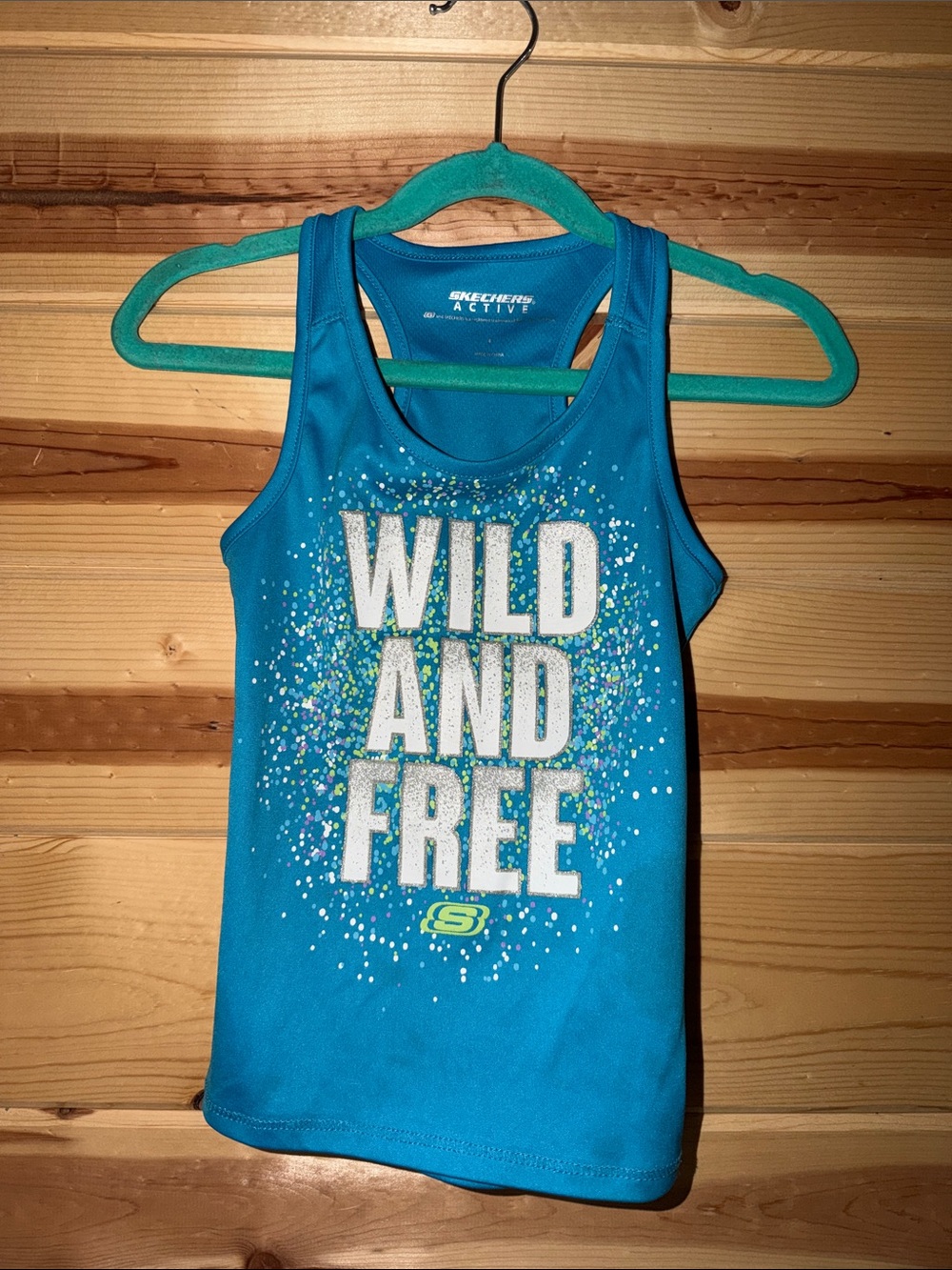 Skechers Girls Bright Teal 'Wild and Free' Tank